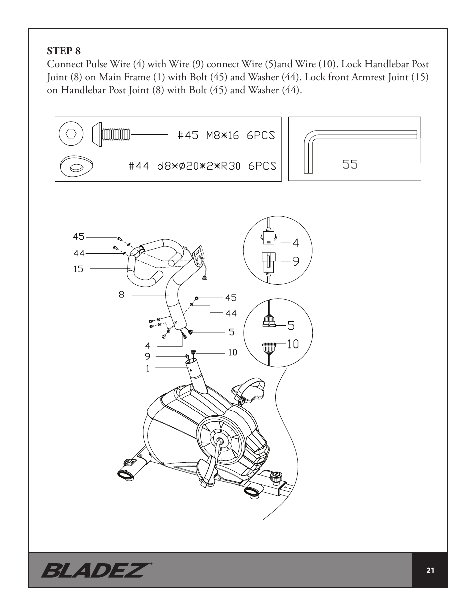 Bladez Fitness R300 Recumbent Bike User Manual | Page 21 / 36