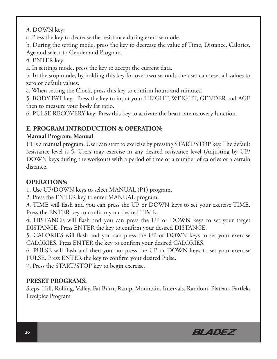 Bladez Fitness R400 Recumbent Bike User Manual | Page 26 / 36