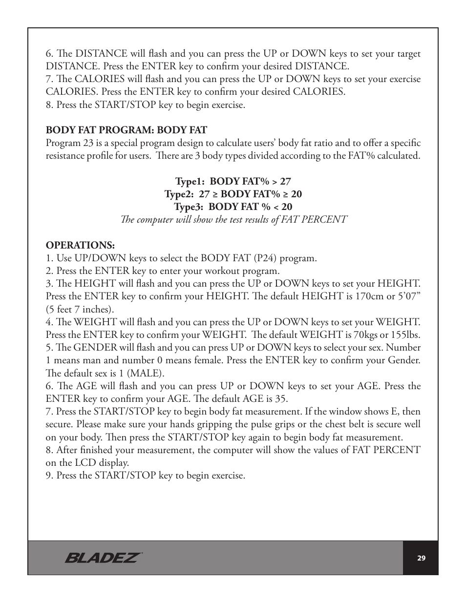 Bladez Fitness R400 Recumbent Bike User Manual | Page 29 / 36