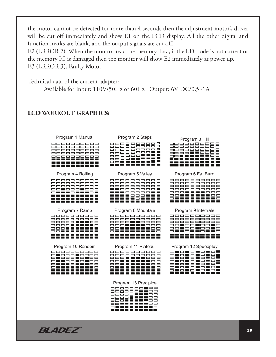 Bladez Fitness U400 Upright Bike User Manual | Page 29 / 33