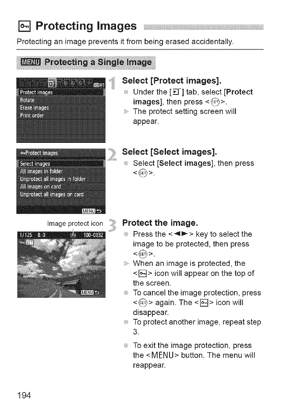 0 protecting images | Canon EOS 1100 D User Manual | Page 105 / 112
