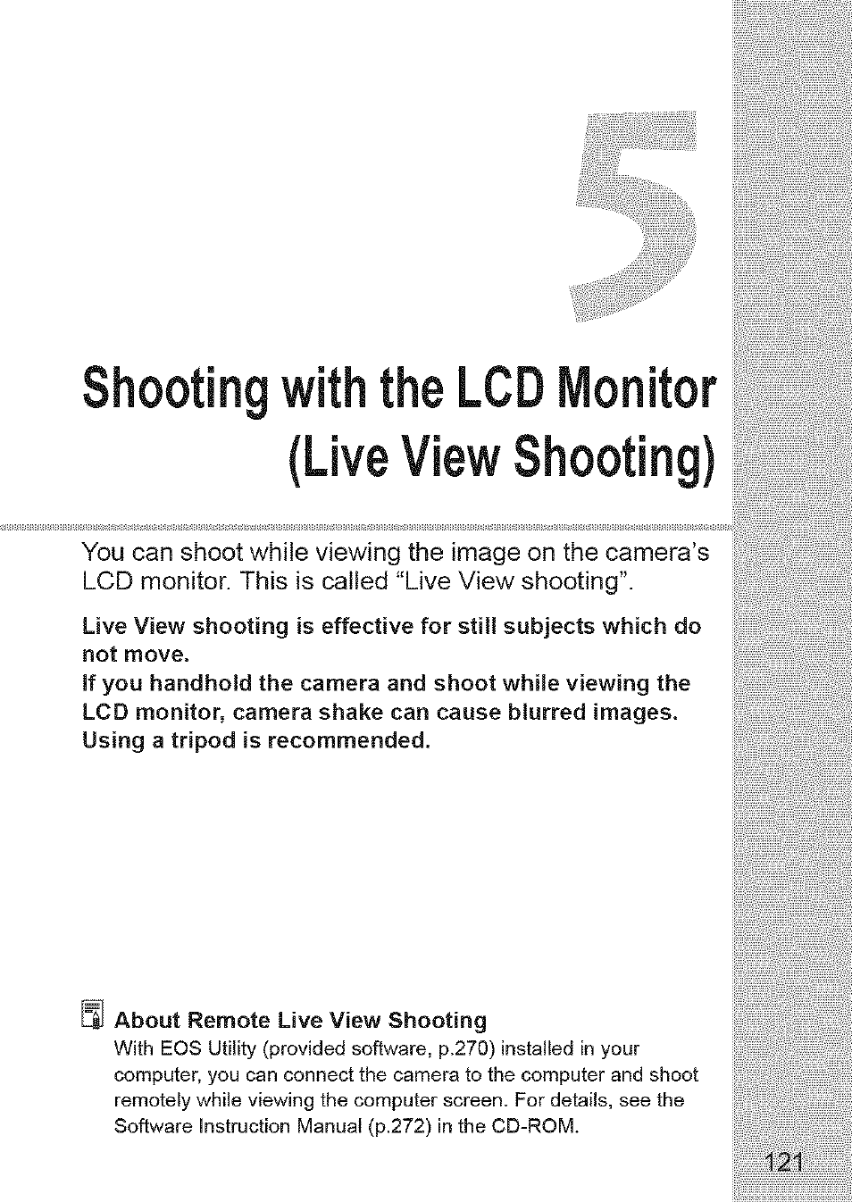 Shooting with the lcd monitor (live view shooting) | Canon EOS 1100 D User Manual | Page 32 / 112