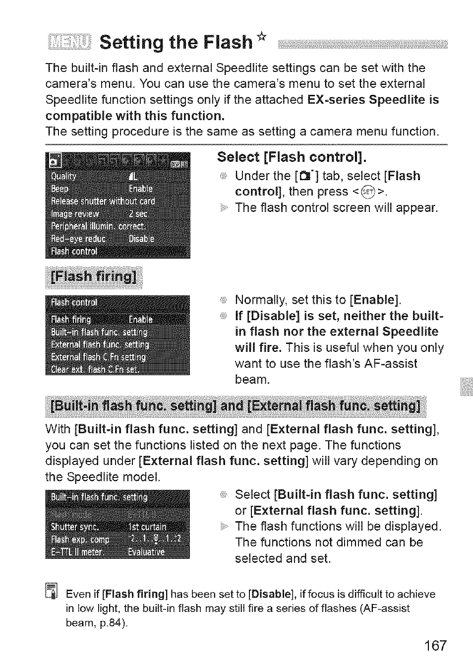 Setting the flash | Canon EOS 1100 D User Manual | Page 78 / 112