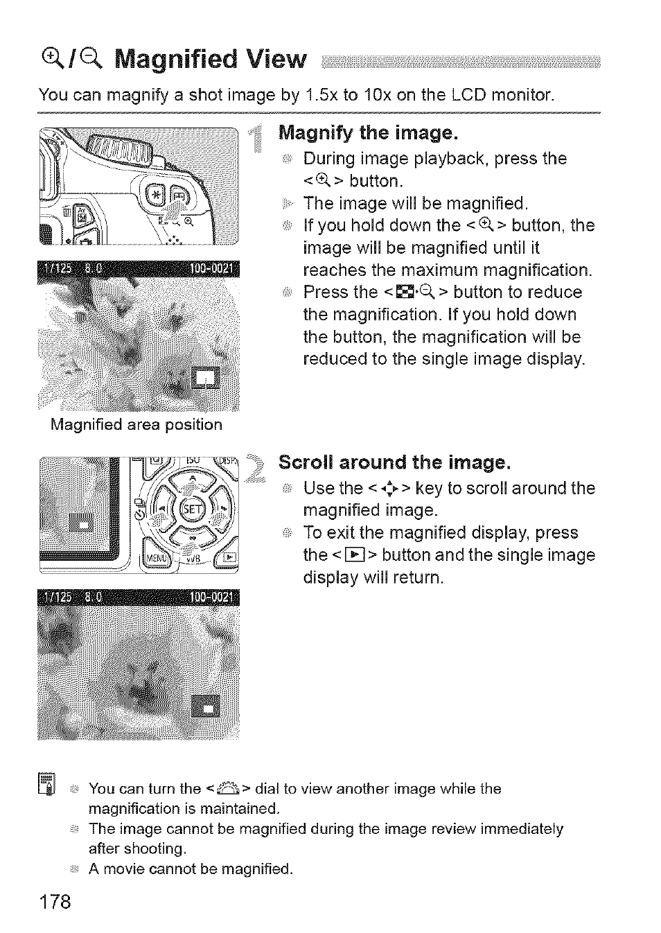Magnified view | Canon EOS 1100 D User Manual | Page 89 / 112