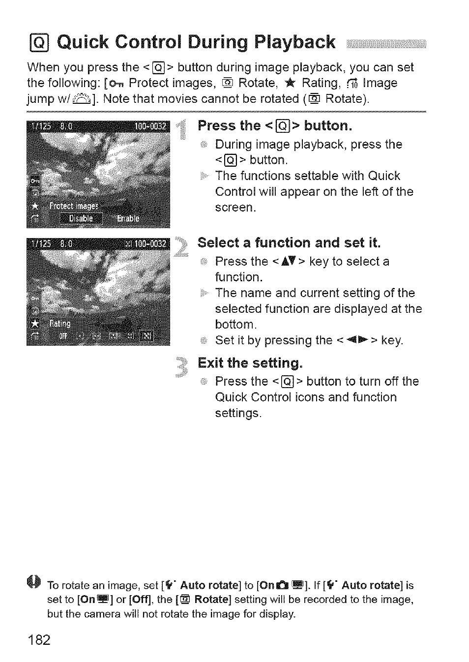 Q) quick control during playback, Quick control during playback | Canon EOS 1100 D User Manual | Page 93 / 112