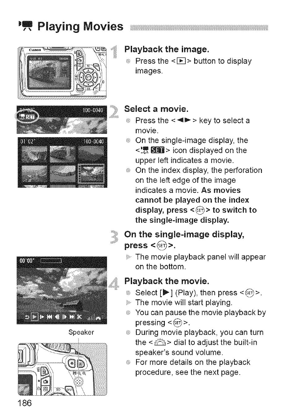 Playing movies | Canon EOS 1100 D User Manual | Page 97 / 112