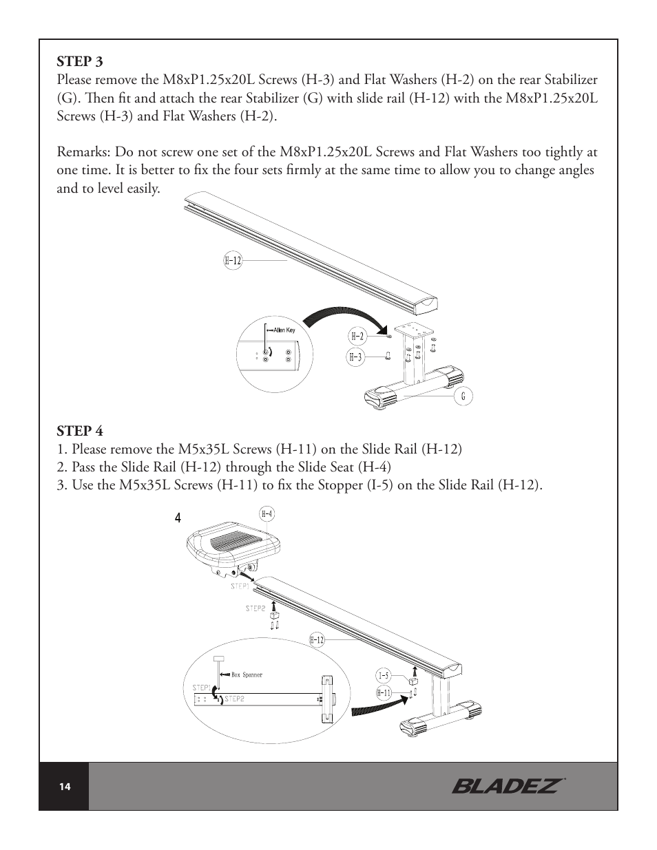 Bladez Fitness Cascade Rower User Manual | Page 14 / 26