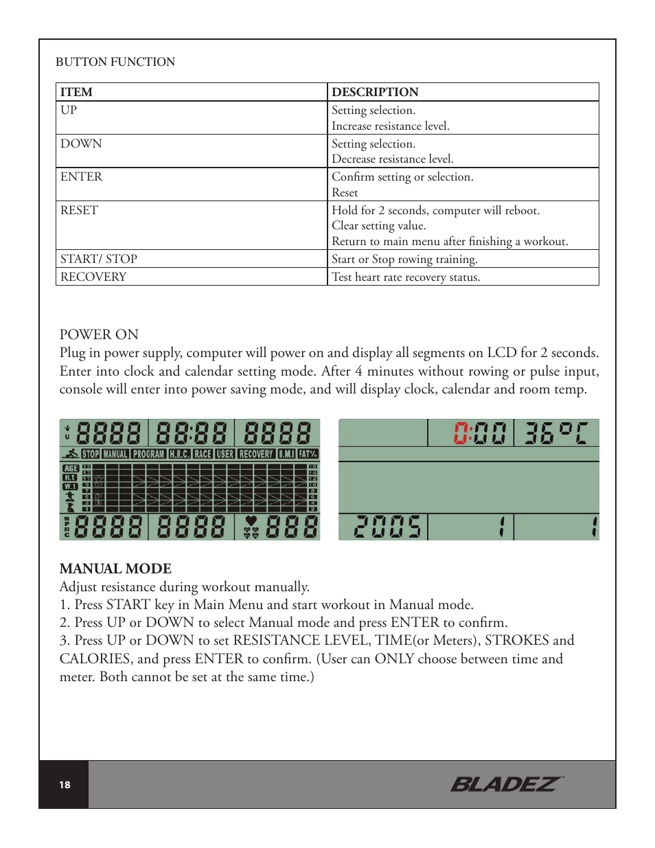 Bladez Fitness Cascade Rower User Manual | Page 18 / 26