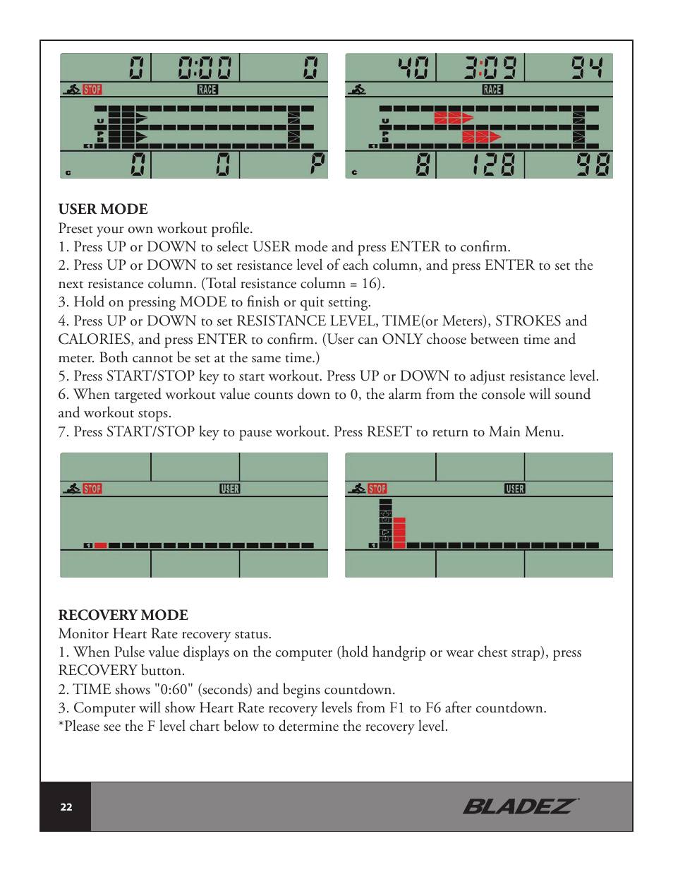 Bladez Fitness Cascade Rower User Manual | Page 22 / 26