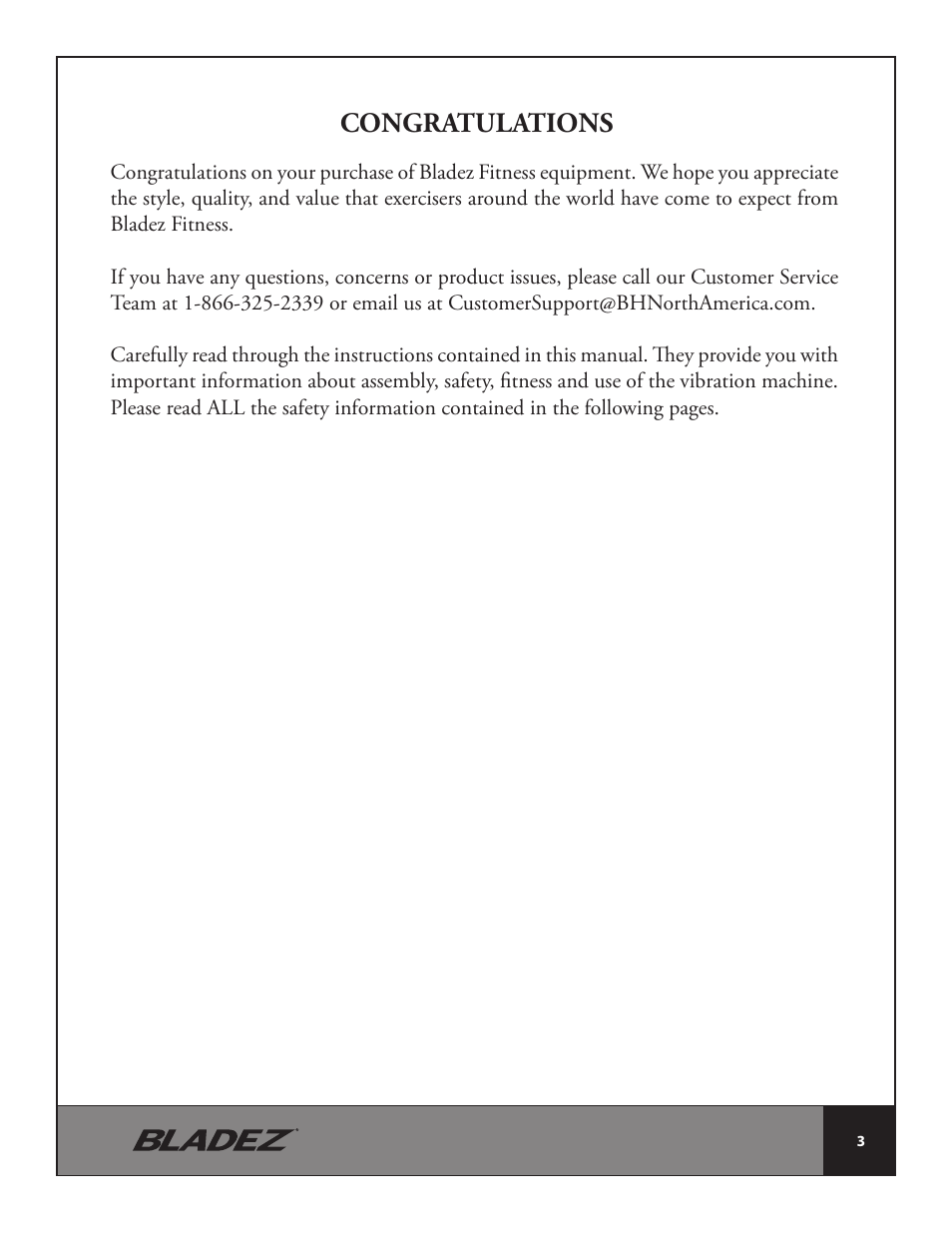Bladez Fitness Cascade Rower User Manual | Page 3 / 26