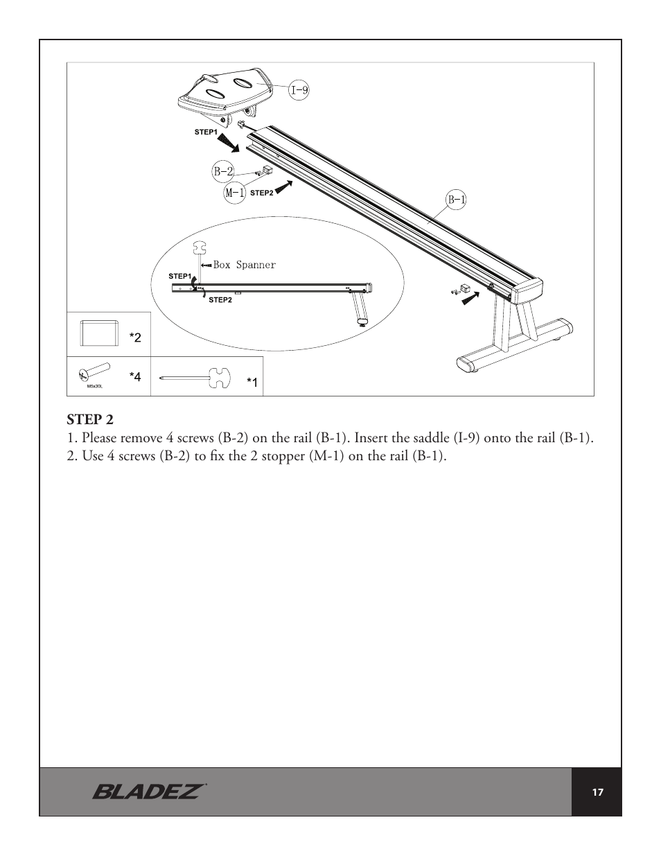 Bladez Fitness Transom Rower User Manual | Page 17 / 32