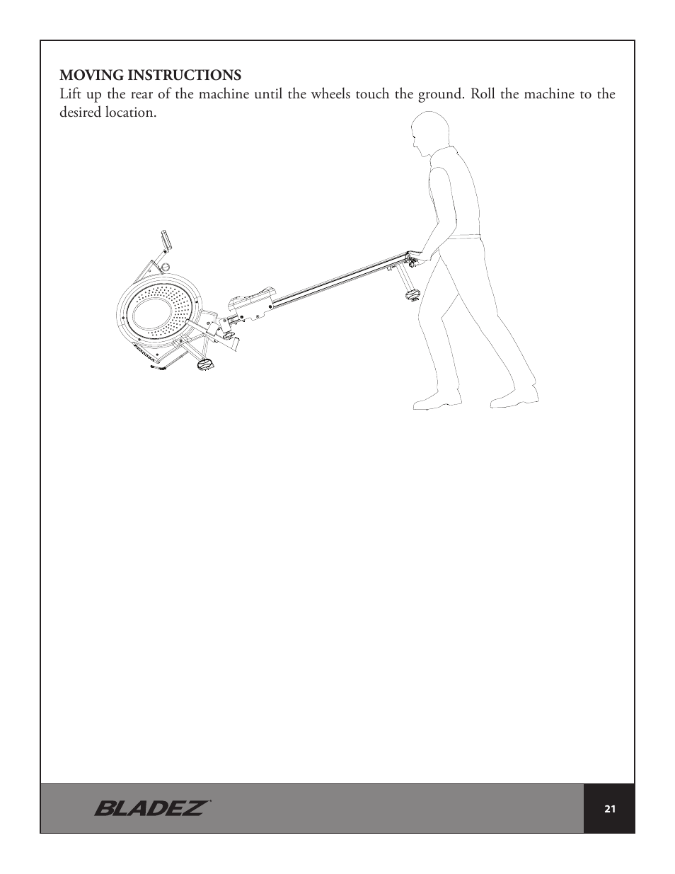 Bladez Fitness Transom Rower User Manual | Page 21 / 32
