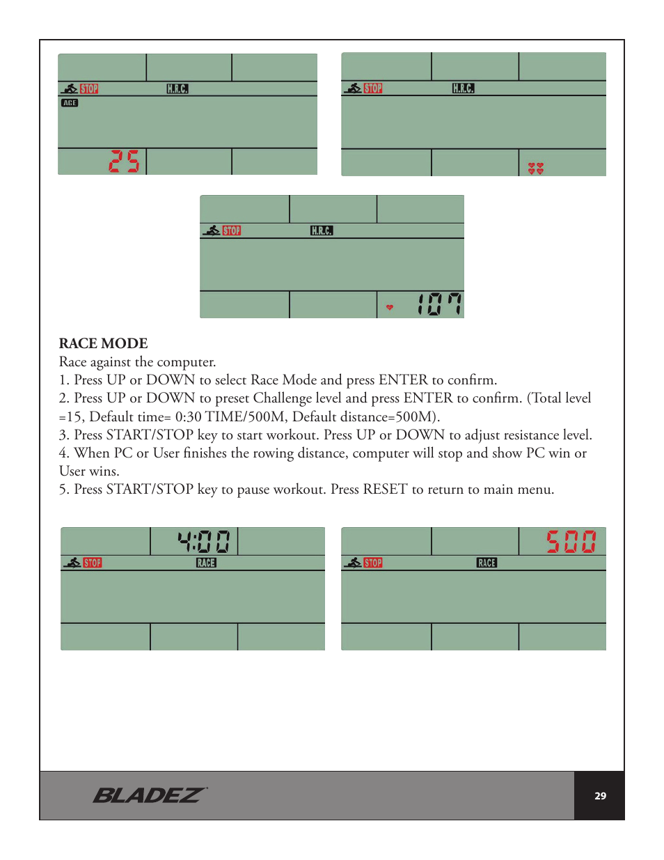 Bladez Fitness Transom Rower User Manual | Page 29 / 32