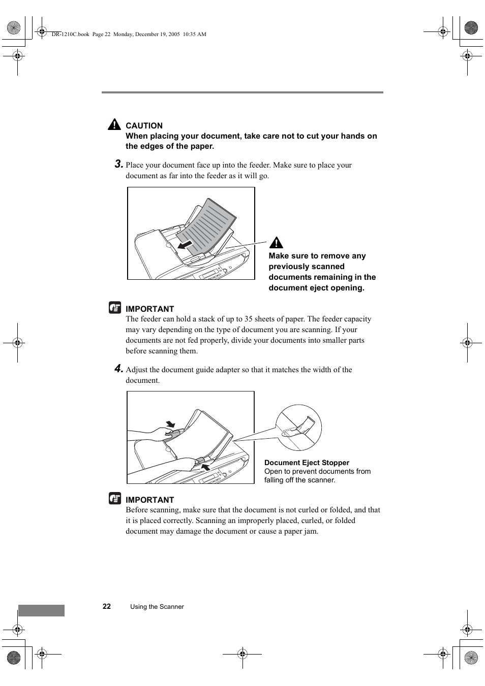 T. (see p. 22.), See p. 22.) | Canon DR-1210C User Manual | Page 26 / 98