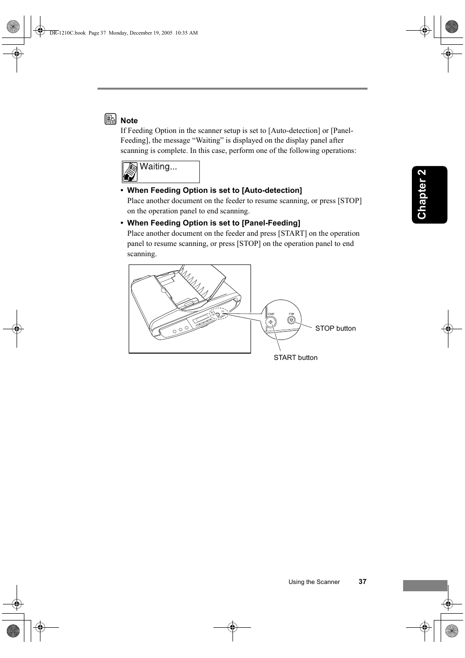 Chapter 2 | Canon DR-1210C User Manual | Page 41 / 98