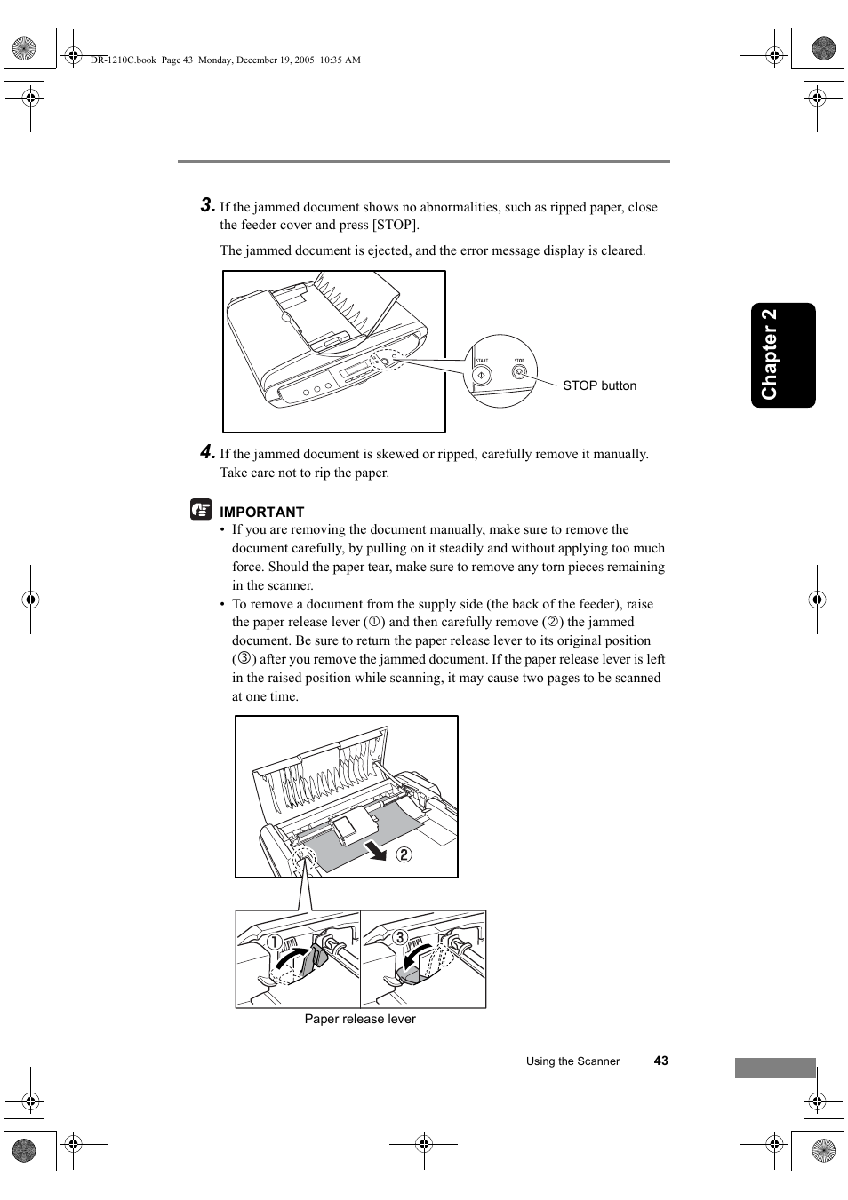 Chapter 2 3 | Canon DR-1210C User Manual | Page 47 / 98