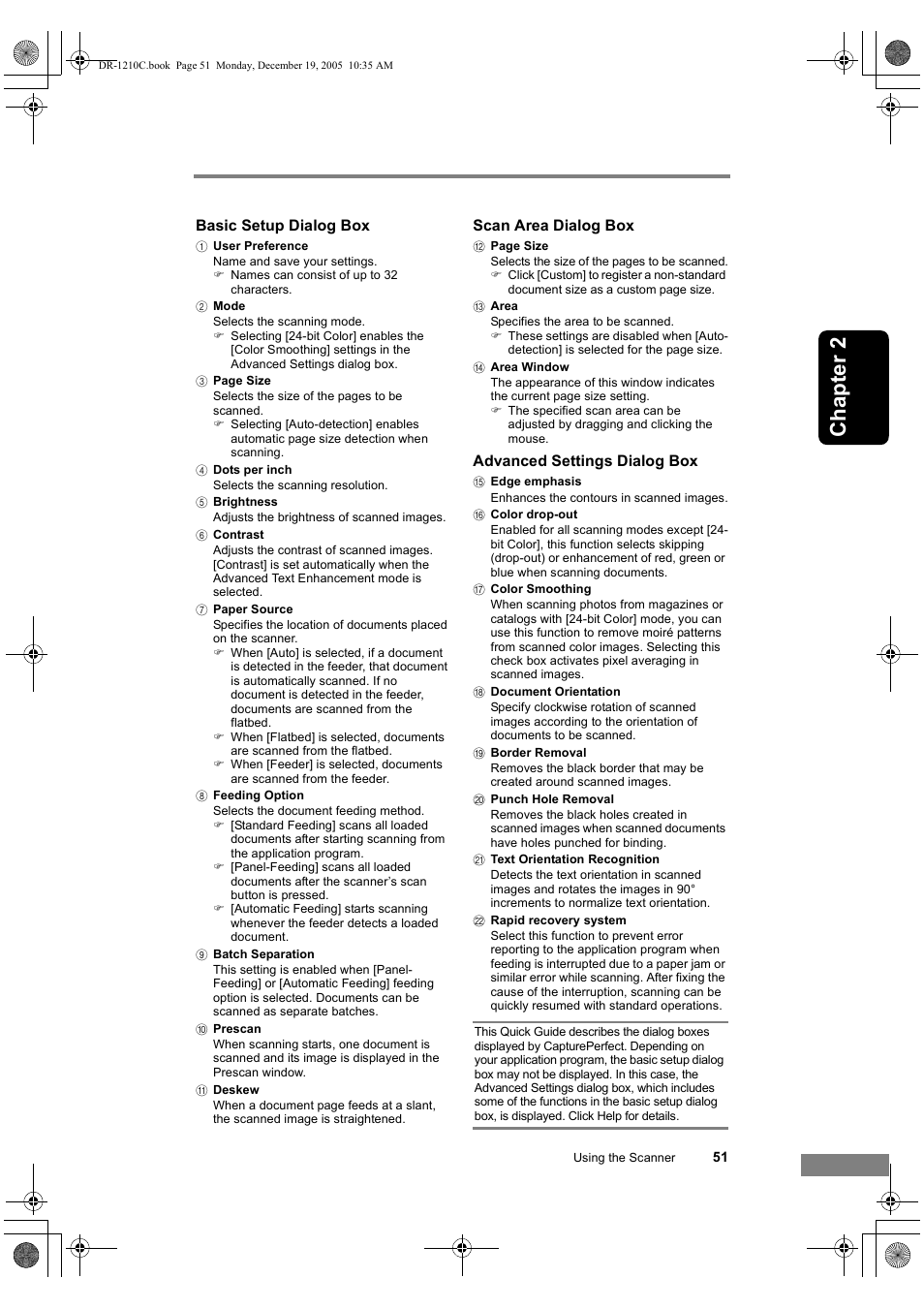 Chapter 2 | Canon DR-1210C User Manual | Page 55 / 98