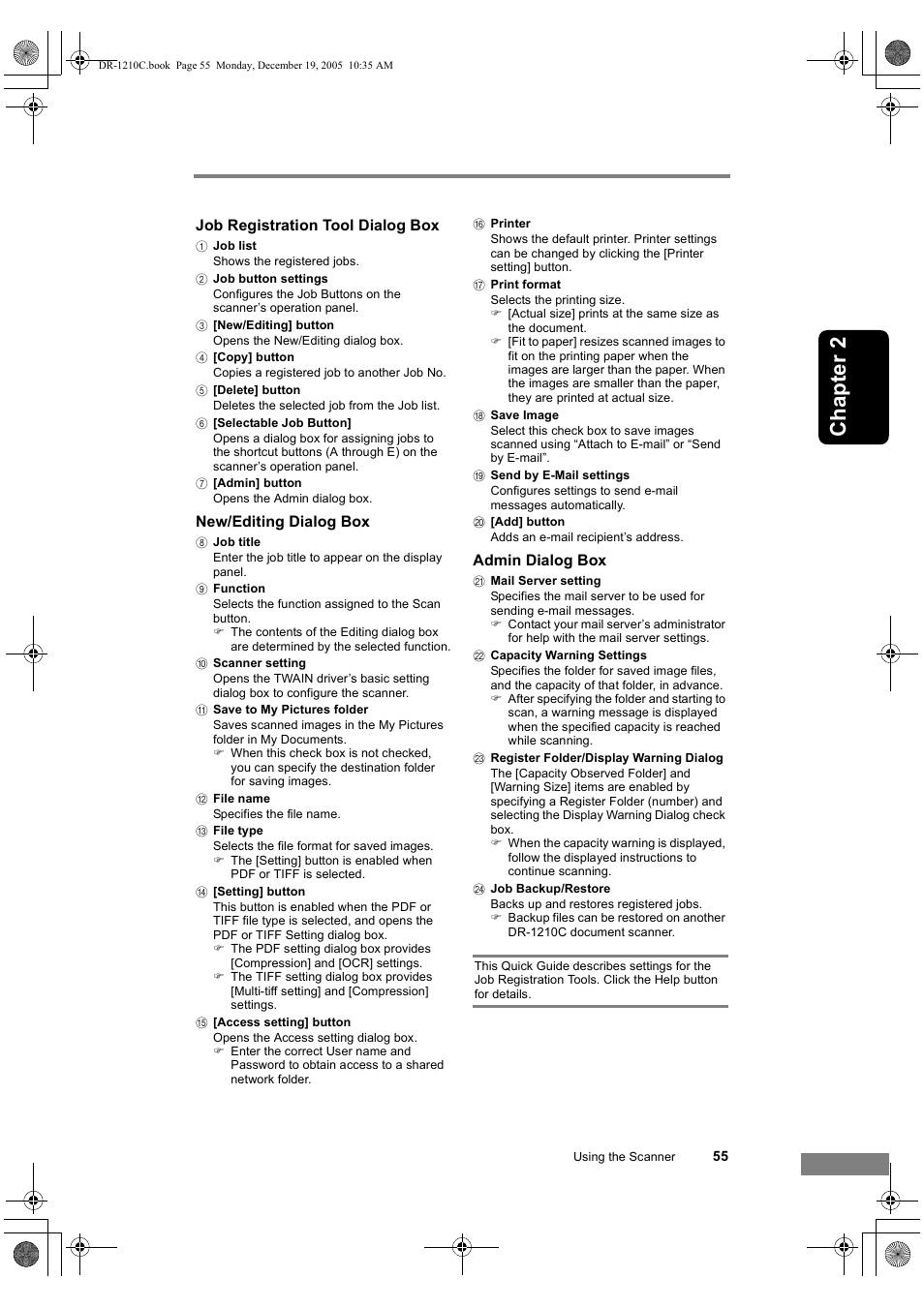 Chapter 2 | Canon DR-1210C User Manual | Page 59 / 98