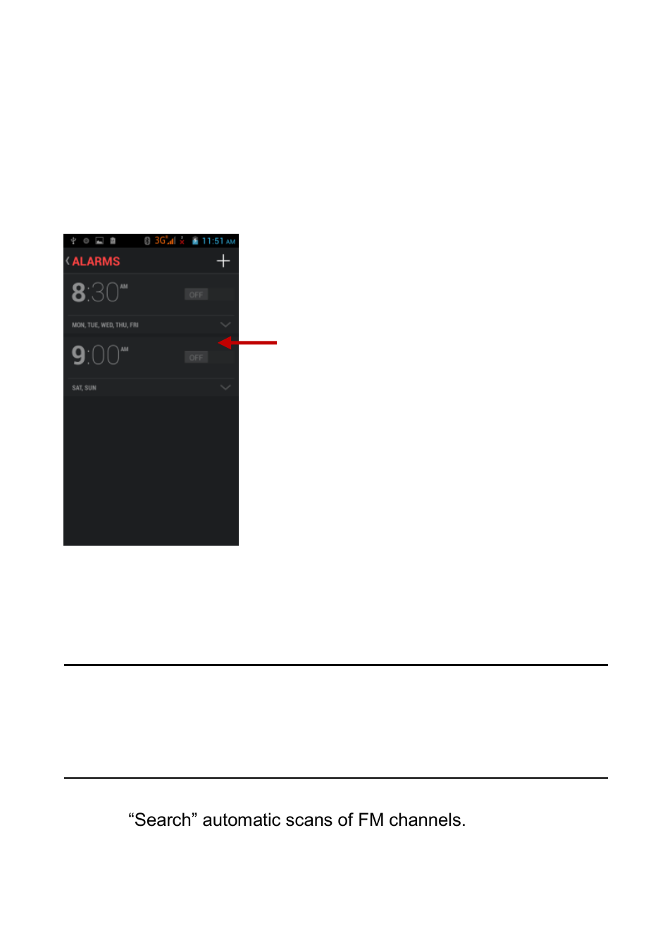Alarm clock, Fm radio | BLU Dash 4.5 User Manual | Page 15 / 21