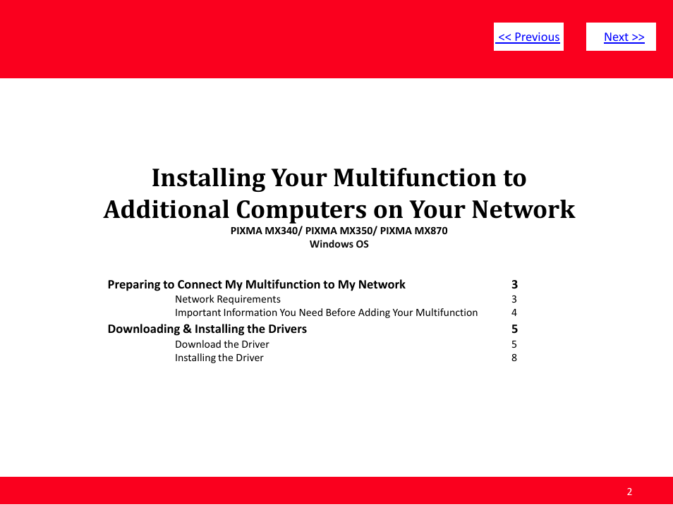 Canon Installing Multifunction PIXMA MX340 User Manual | Page 2 / 11