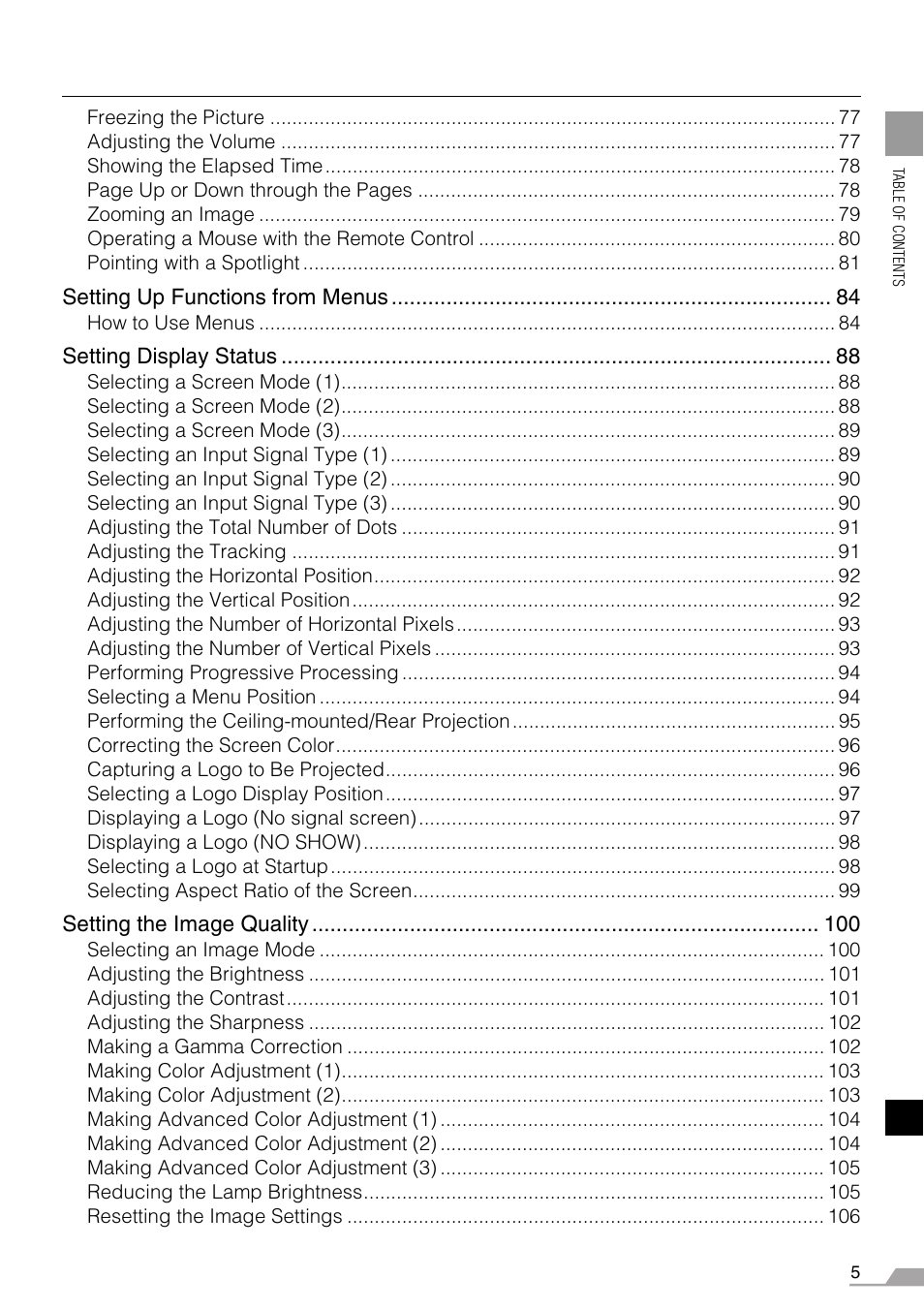 Canon REALiS X700 User Manual | Page 5 / 141