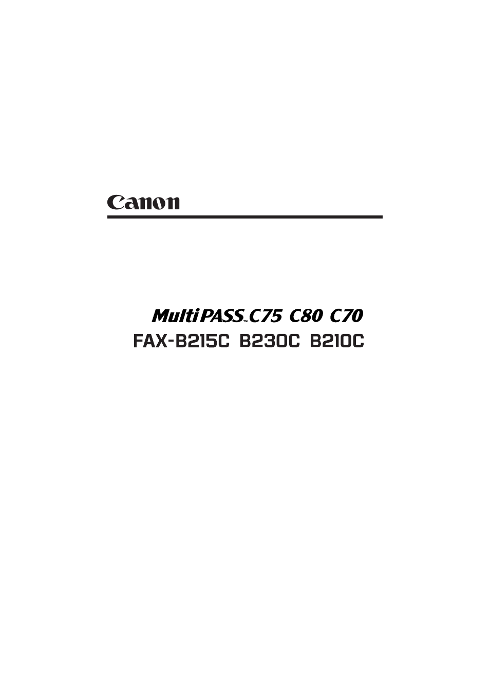 Canon C75 User Manual | 214 pages