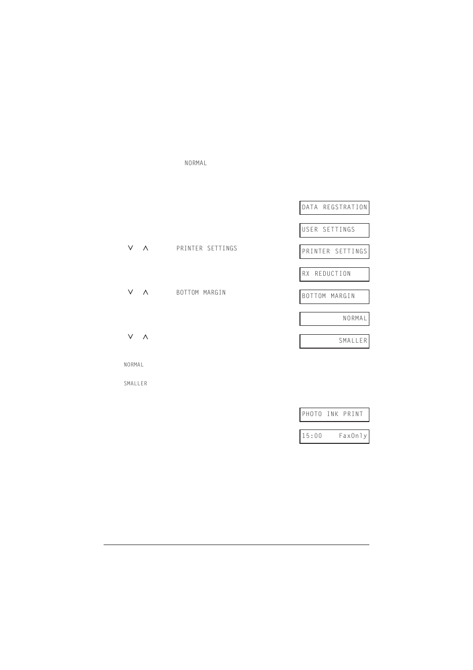 Setting the length of the bottom margin | Canon C75 User Manual | Page 134 / 214