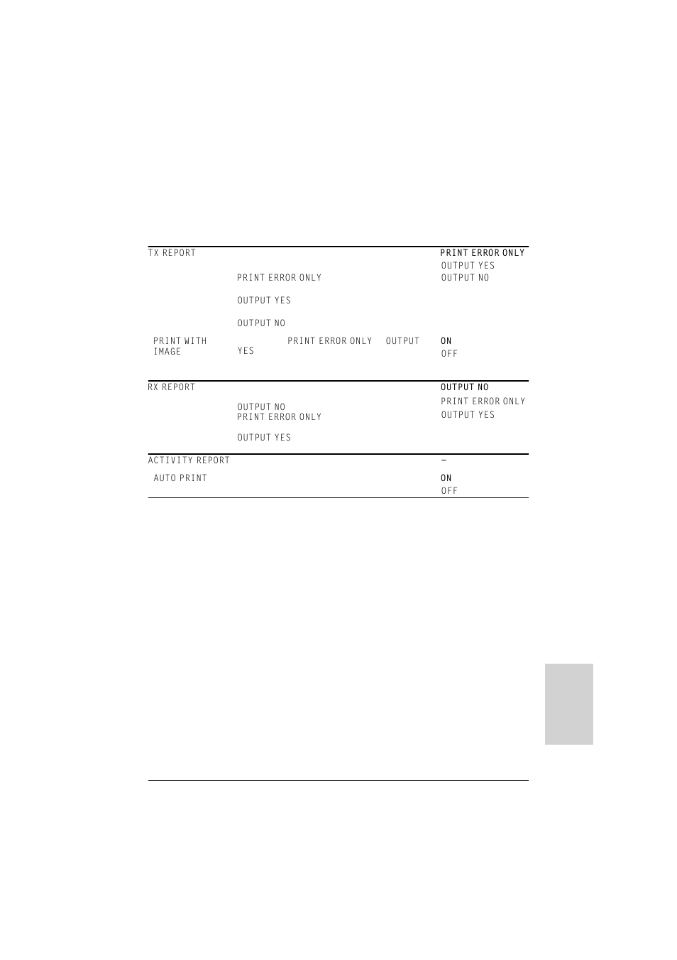 Report settings menu | Canon C75 User Manual | Page 189 / 214