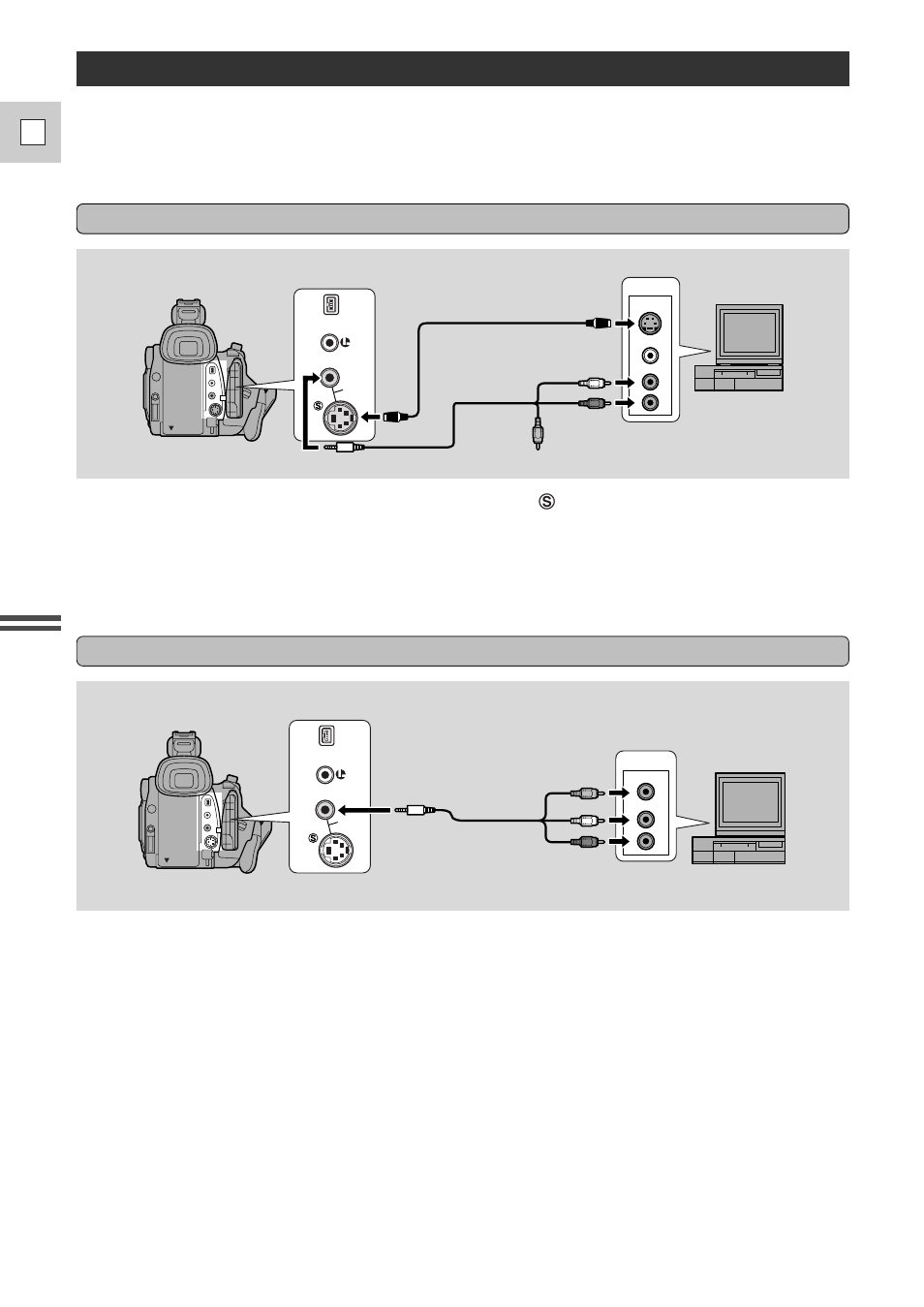 Connections for playback on a tv screen, 30 e, If your tv (or vcr) has an s-video input terminal | Canon DM-GL1 User Manual | Page 30 / 104