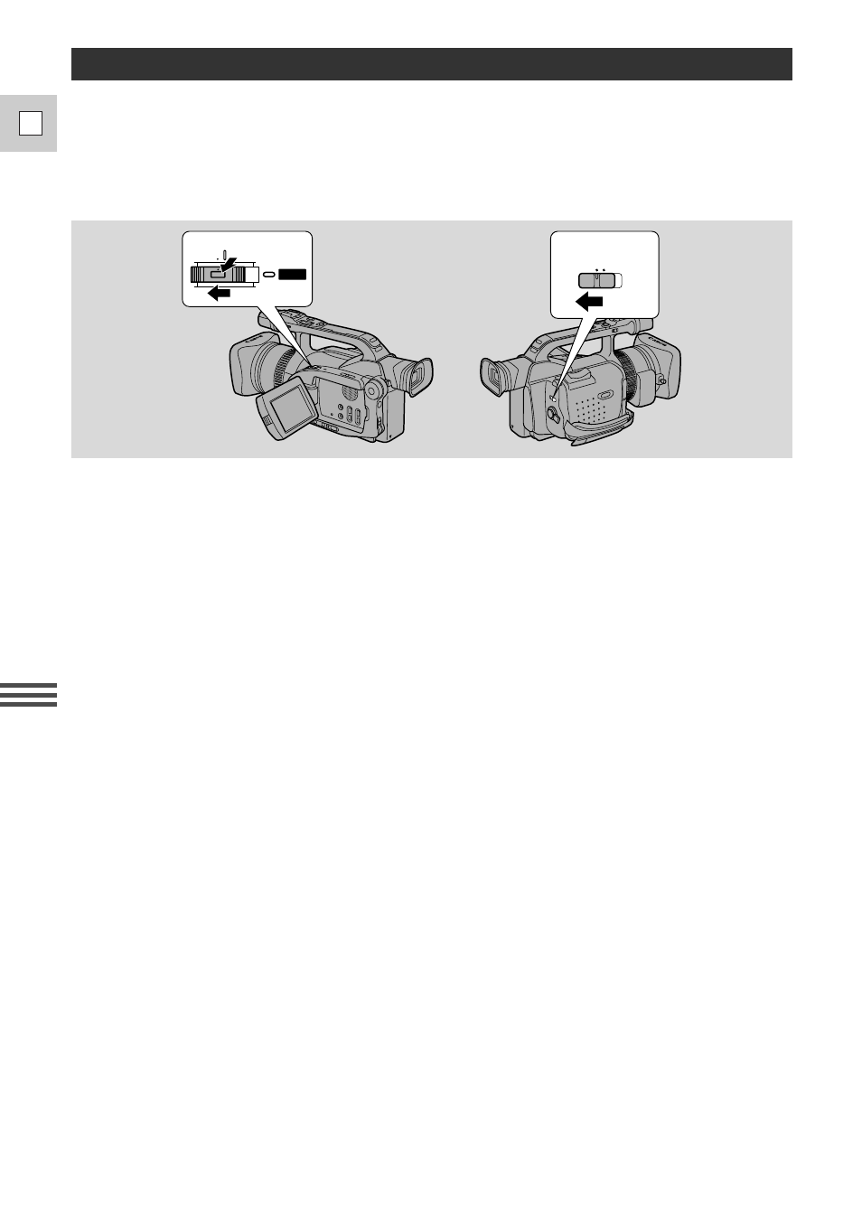 Choosing the movie mode (normal/frame), 46 e | Canon DM-GL1 User Manual | Page 46 / 104