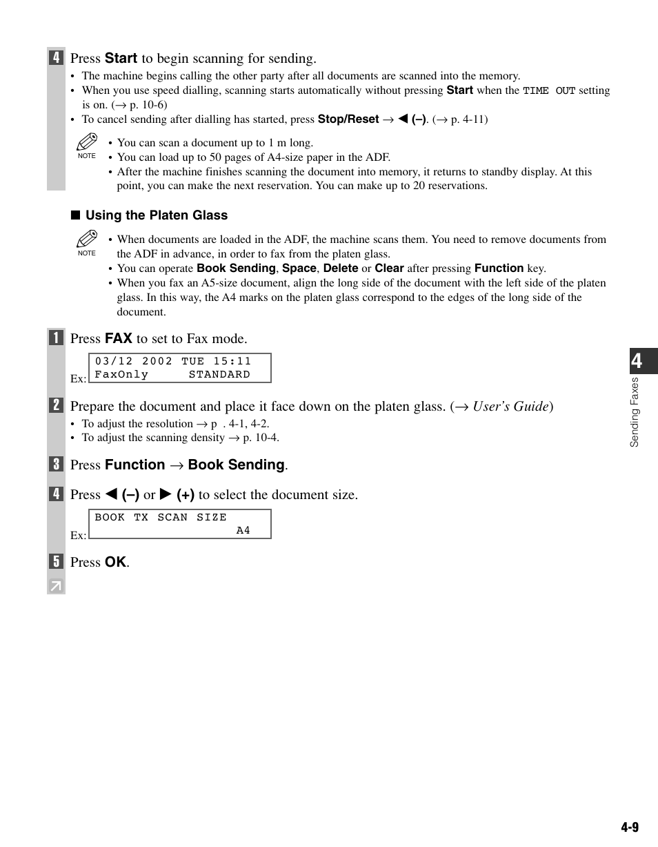 Canon FAX-L400 User Manual | Page 42 / 110