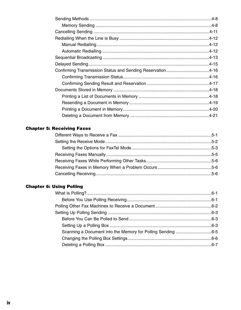 Canon FAX-L400 User Manual | Page 5 / 110
