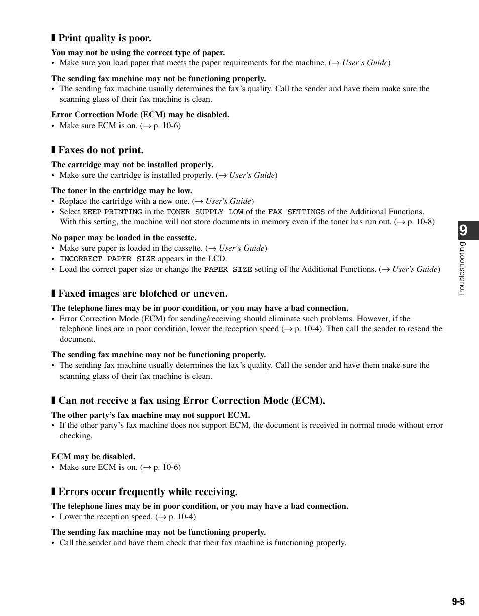 Canon FAX-L400 User Manual | Page 84 / 110