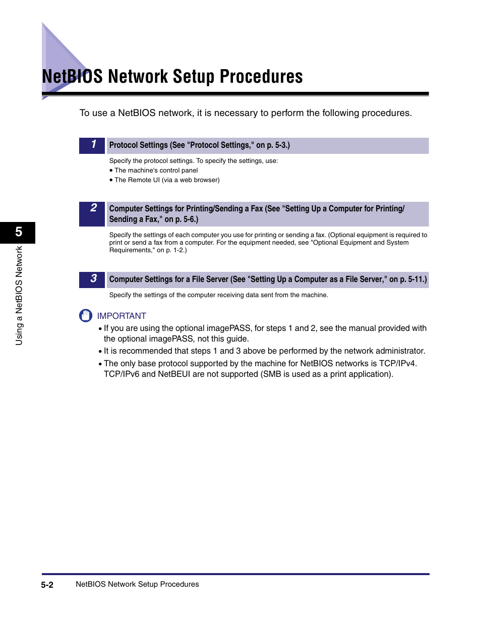 Netbios network setup procedures, Netbios network setup procedures -2 | Canon C2550 User Manual | Page 128 / 234