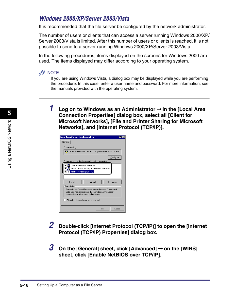 Windows 2000/xp/server 2003/vista -16 | Canon C2550 User Manual | Page 142 / 234