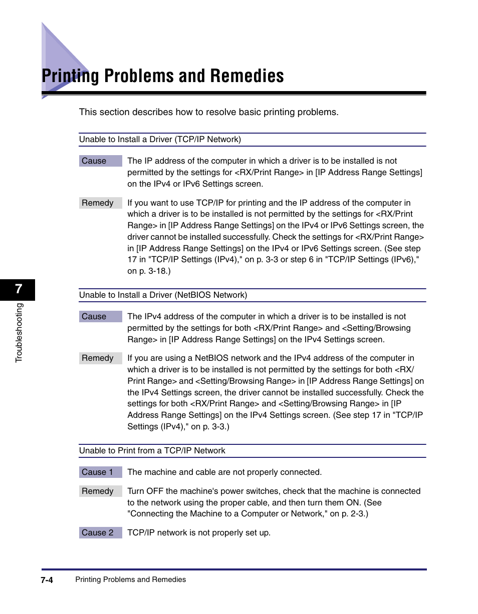 Printing problems and remedies, Printing problems and remedies -4 | Canon C2550 User Manual | Page 158 / 234