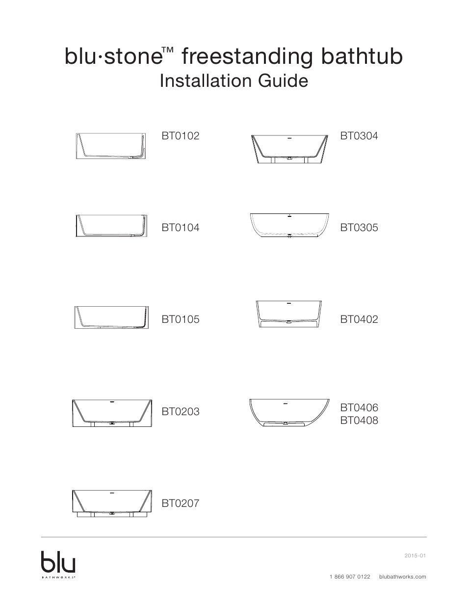 Blu Bathworks BT0102 User Manual | 8 pages