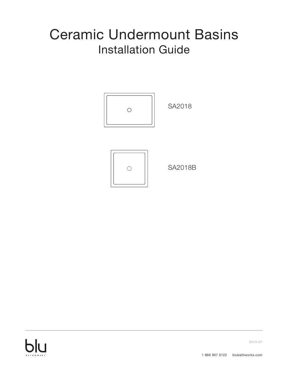 Blu Bathworks SA2018 User Manual | 4 pages