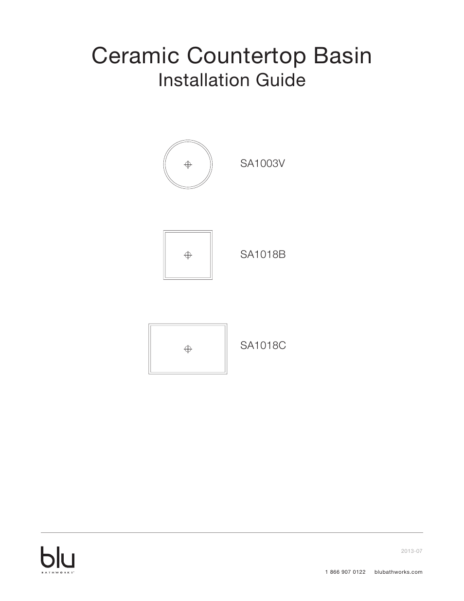 Blu Bathworks SA1003V User Manual | 4 pages