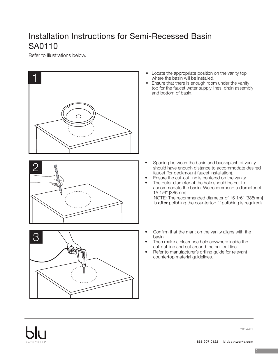 Blu Bathworks SA0110 User Manual | Page 3 / 7