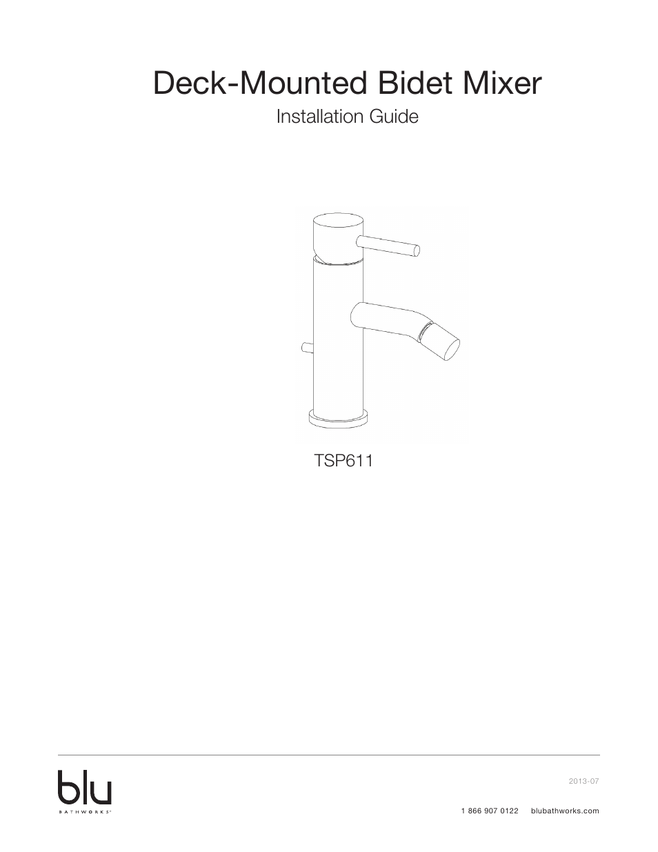 Blu Bathworks TSP611 User Manual | 7 pages