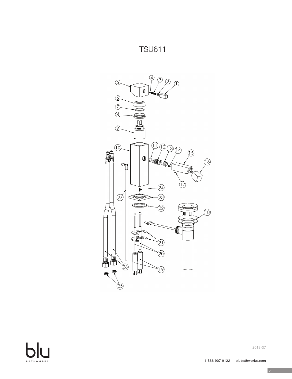 Tsu611 | Blu Bathworks TSU611 User Manual | Page 6 / 7