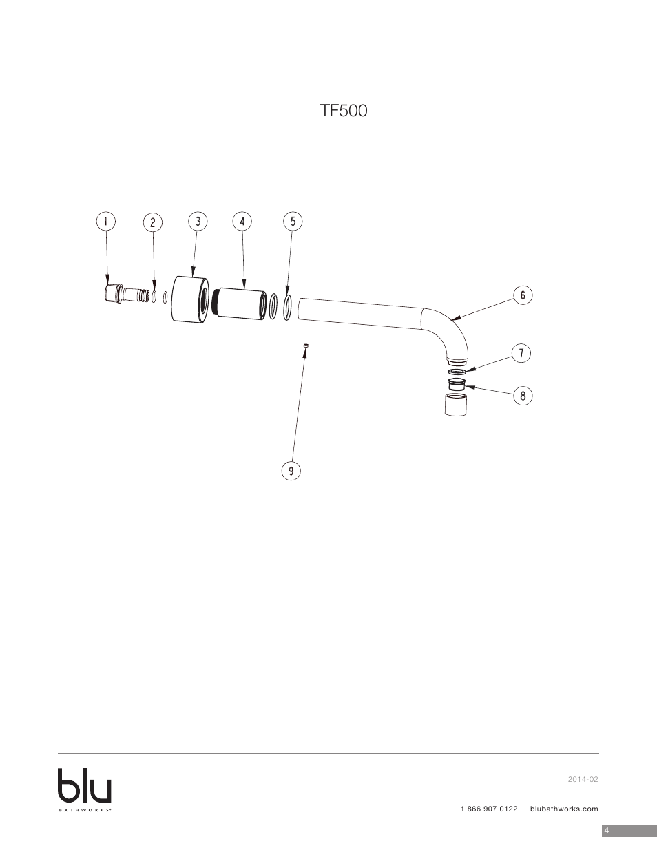 Tf500 | Blu Bathworks TF500 User Manual | Page 5 / 6