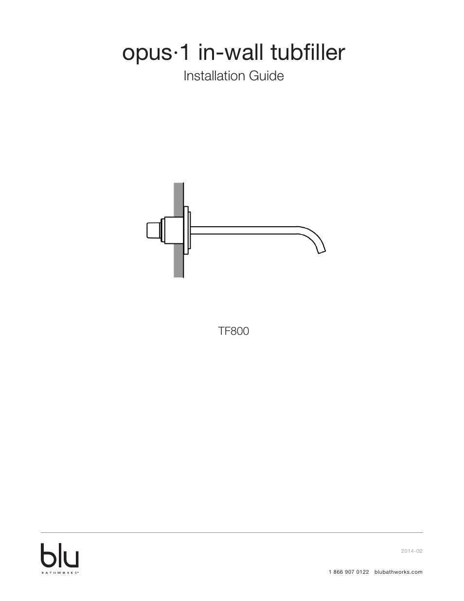 Blu Bathworks TF800 User Manual | 6 pages