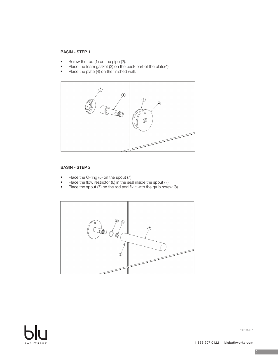 Blu Bathworks TF510 User Manual | Page 3 / 9