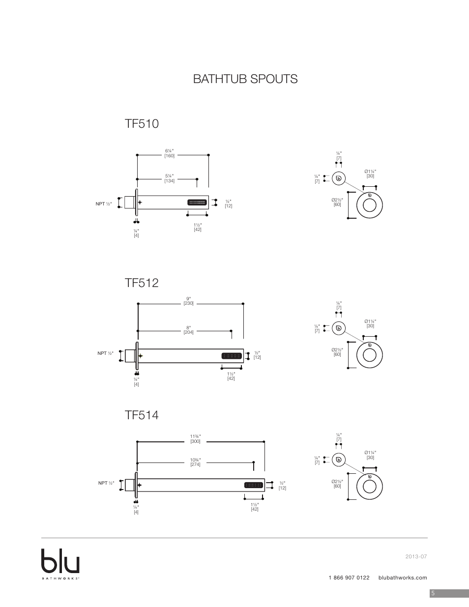 Blu Bathworks TF510 User Manual | Page 6 / 9