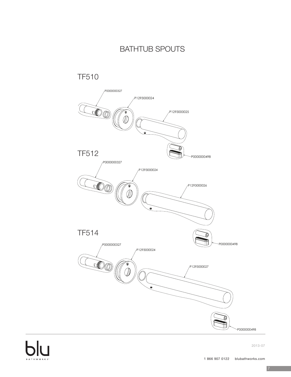 Blu Bathworks TF510 User Manual | Page 8 / 9