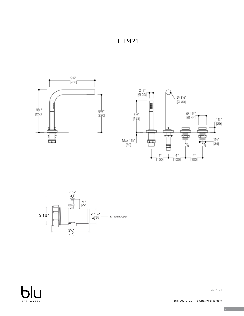 Tep421 | Blu Bathworks TEP421 User Manual | Page 10 / 20