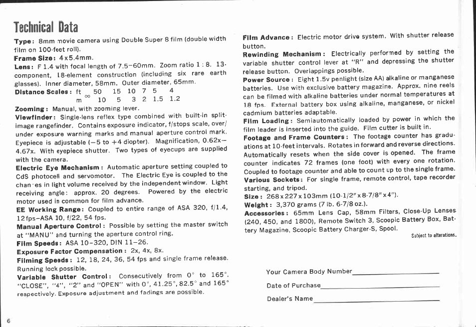 Procedures for electric eye operation | Canon DS-8 User Manual | Page 6 / 56