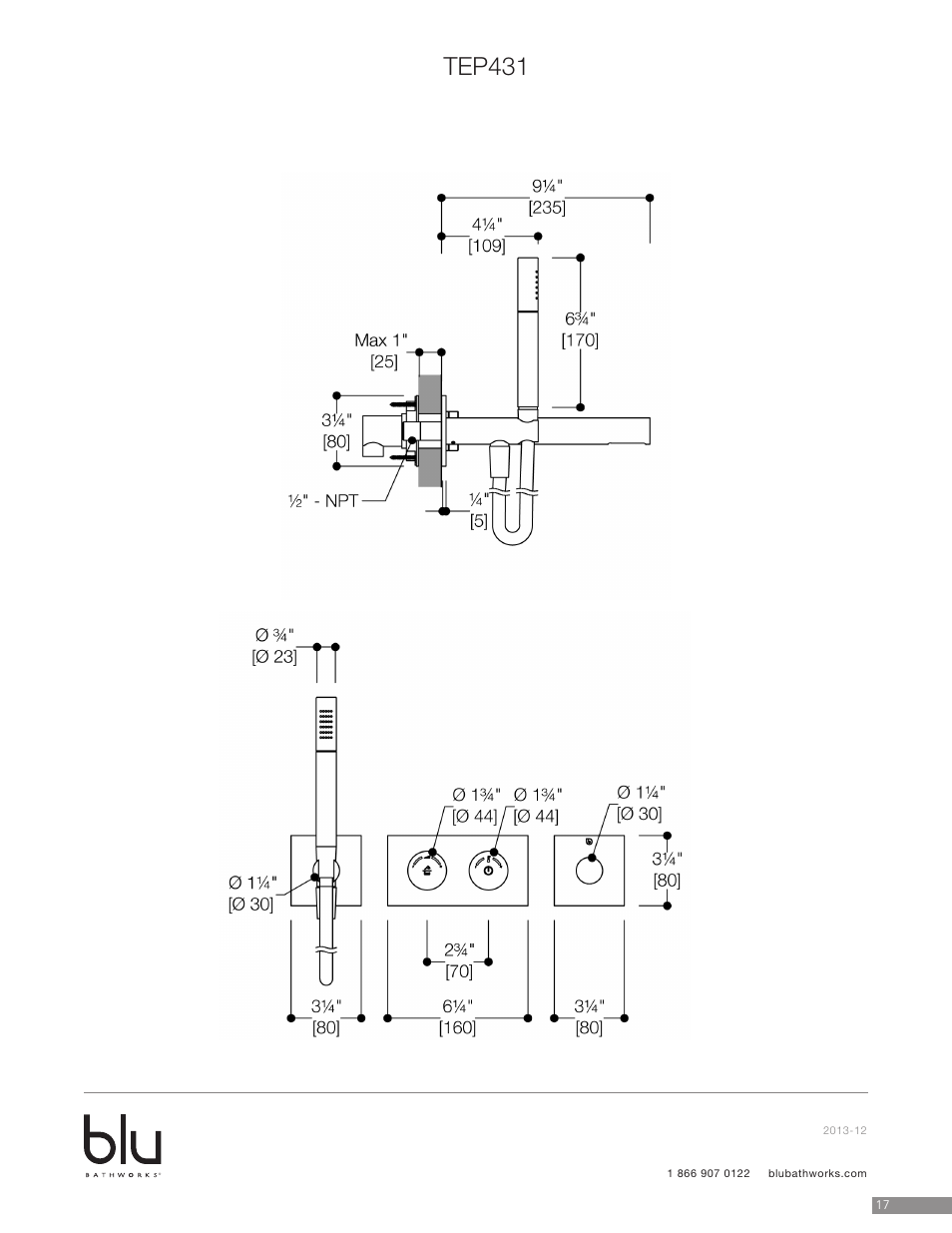 Tep431 | Blu Bathworks TEP431 User Manual | Page 18 / 19